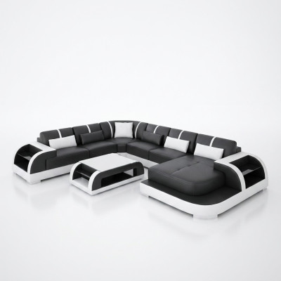 Salon Skóra xxl kanapa sofa krajobraz nowoczesna designerska podkładka