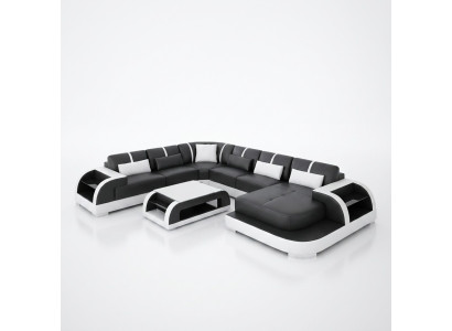 Salon Skóra xxl kanapa sofa krajobraz nowoczesna designerska podkładka