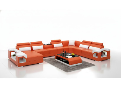 Design Narożnikowa kanapa Meble do Salonu Dekoracja Nowoczesny Narożnik Kanapa Skórzana Tapicerowana
