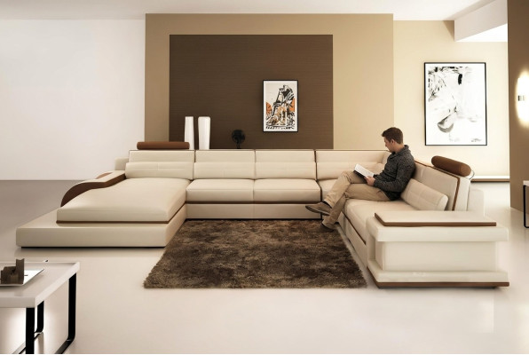Nowoczesny Żywy krajobraz Narożnikowa kanapa Sofa Couch Podkładka Zestaw narożny 2-częściowy.