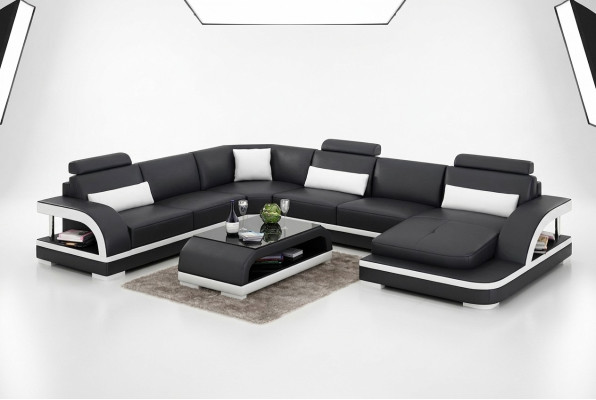 Design Narożnikowa kanapa Dekoracja Salonu Meble Nowoczesny Narożnik Skórzana Kanapa Tapicerowana