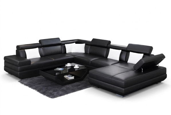 Sofa salonowa Skóra xxl kanapa Podkładka krajobrazowa nowoczesny designerski