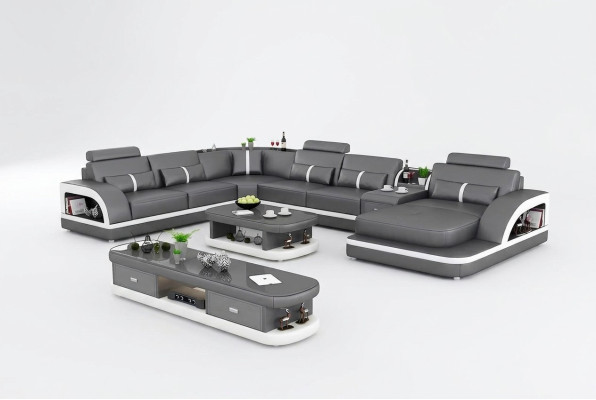Żywy krajobraz Couch Podkładka Sofa Ustaw 3-częściowa. Zestaw stolika kawowego z kredensem