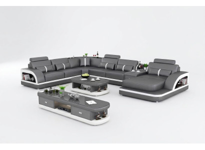 Żywy krajobraz Couch Podkładka Sofa Ustaw 3-częściowa. Zestaw stolika kawowego z kredensem