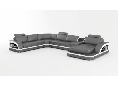 Salon Skóra xxl kanapa Podkładka krajobraz nowoczesny designerski