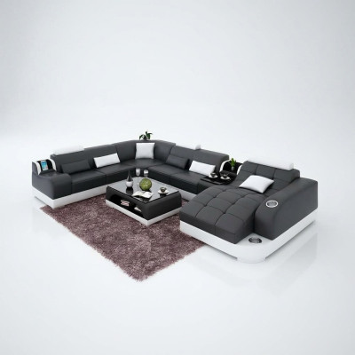 Narożnik skórzany tapicerowany Sofa do salonu Narożnik Zestaw narożny Sofa m.in
