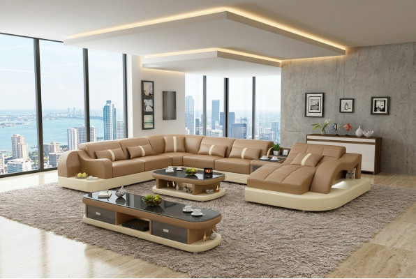 Designerska sofa kompletna Ustawić Podkładkę Narożnikową kanapa kanapa narożna kredens