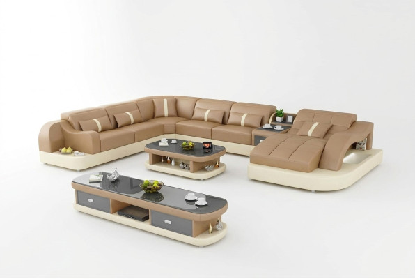 Skóra kanapa xxl Podkładka salonowa krajobraz nowoczesny designerski