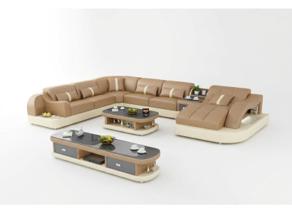 Skóra kanapa xxl Podkładka salonowa krajobraz nowoczesny designerski