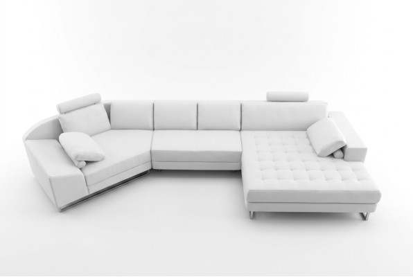 Nowoczesna sofa Narożnikowa kanapa skórzana sofa narożna w kształcie litery U Podkładka designerska sofa