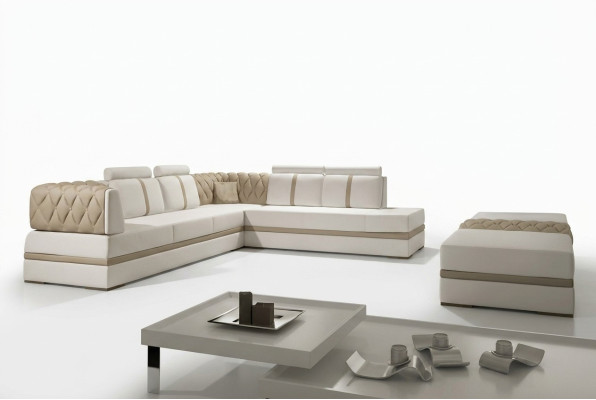 Narożnikowa kanapa Designerska sofa w kształcie litery L Sofa nowoczesna Sofa skórzana Zestaw narożnych kanap