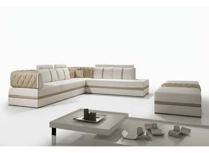 Narożnikowa kanapa Designerska sofa w kształcie litery L Sofa nowoczesna Sofa skórzana Zestaw narożnych kanap