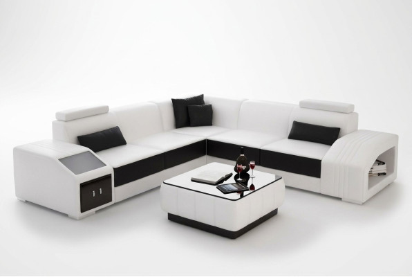 Projekt Narożnikowa kanapa salonowa kanapa narożna skórzana tapicerka kanapa sofa w kształcie litery L