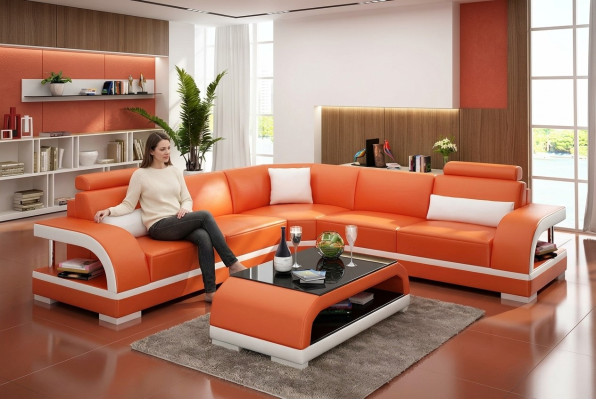 Salon Skóra xxl kanapa nowoczesna designerska poduszka narożna Podkładka