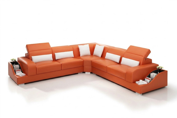 Design Meble Narożnikowa kanapa salonowa narożnik kanapa skórzana tapicerka kanapa sofa