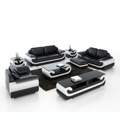 Zestaw sofowy 321 miejsce siedzące Żywy krajobraz Nowoczesna sofa skórzana designerska sofa