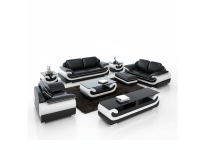 Zestaw sofowy 321 miejsce siedzące Żywy krajobraz Nowoczesna sofa skórzana designerska sofa
