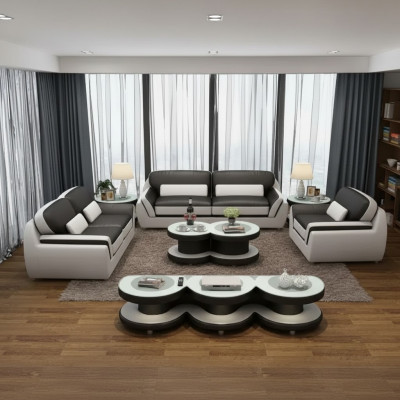 Designerska sofa skórzana sofa Zestaw sofowy 321 miejsce do siedzenia Nowoczesna sofa Żywy krajobraz