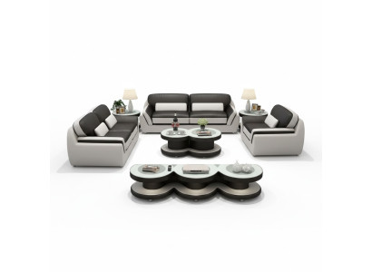 Designerska sofa skórzana sofa Zestaw sofowy 321 miejsce do siedzenia Nowoczesna sofa Żywy krajobraz