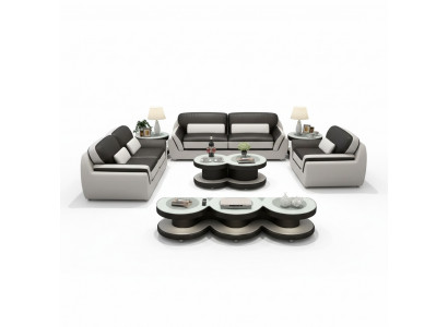 Designerska sofa skórzana sofa Zestaw sofowy 321 miejsce do siedzenia Nowoczesna sofa Żywy krajobraz