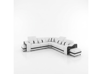 Skórzana Sofa Design Sofa Narożnikowa kanapa L Kształt Nowoczesna Narożnikowa kanapa Podkładka