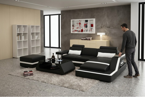 Żywy krajobraz Designerska Sofa Narożnikowa kanapa L Shape Modern Sofa Zestaw narożny