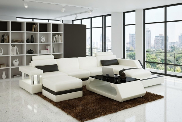 Skórzana sofa Narożnikowa kanapa w kształcie litery L Nowoczesna sofa Skórzana sofa Narożnikowa kanapa Podkładka