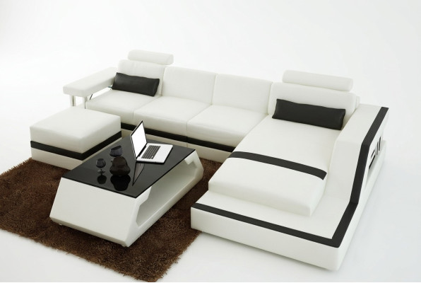 Skórzana sofa Narożnikowa kanapa w kształcie litery L Nowoczesna sofa Skórzana sofa Narożnikowa kanapa Podkładka