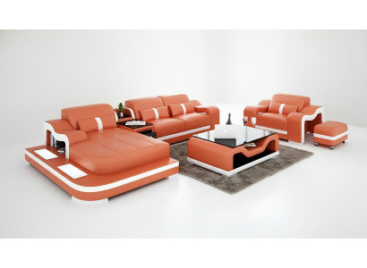 Designerska sofa Narożnikowa kanapa w kształcie litery L Poduszka na siedzisko Fotel Podkładka Żywy krajobraz skórzana sofa
