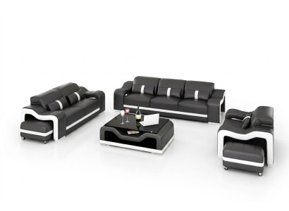 Zestaw sofowy 321 miejsce do siedzenia Skórzana sofa Nowoczesna sofa Żywy krajobraz projektant