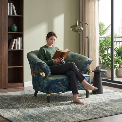 Włókienniczy Sofa Kanapa Podkładka Jednoosobowa Designerskie Meble Nowoczesny Salon