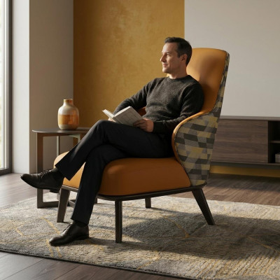 Nowoczesna Tapicerka Fotel Fotel Ears Sofa Kanapa Designer Club Krzesło Lehn