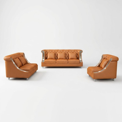 Nowoczesna sofa rozkładana 3 miejsce do siedzenia Chesterfield skórzana sofa trzyosobowa kanapy