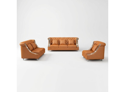 Nowoczesna sofa rozkładana 3 miejsce do siedzenia Chesterfield skórzana sofa trzyosobowa kanapy