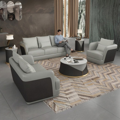 Sofa 3 miejsce do siedzenia Sofa trzyosobowa designerska sofa skórzana nowoczesna sofa kanapy