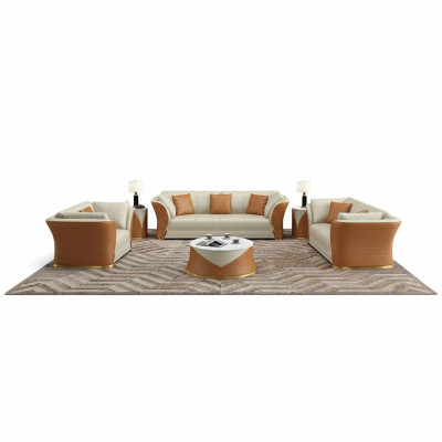 Ekskluzywne Designerskie Meble 32 miejsce do siedzenia Żywy krajobraz Couch Podkładka Ustawić 2-częściowa.