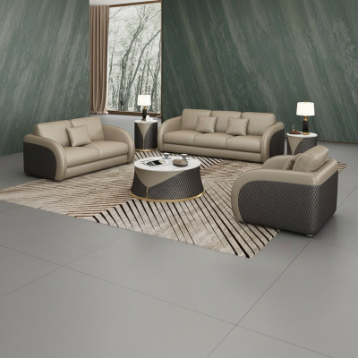 Ustawić Skórę Designerską Kanapę Podkładkę 6-częściową. Zestaw Obcios stolik kawowy