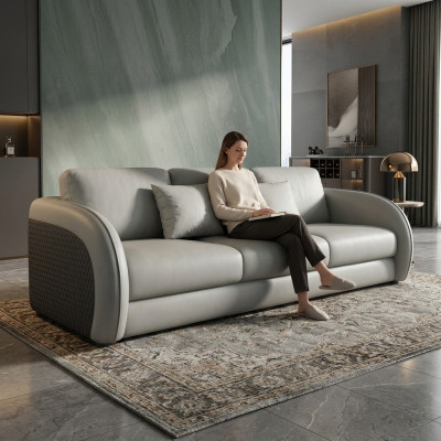 Sofa trzyosobowa Italian Meble Style 3 miejsce do siedzenia Nowoczesna sofa Sofa skórzana