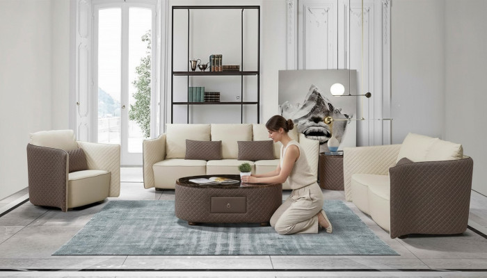 Designerska Sofa Skórzana Kanapa Podkładka Ustawić Sofę 321 miejsce siedzące Klasyczne Kanapy Nowość