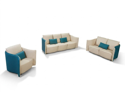 Sofa trzyosobowa w stylu włoskim 3 miejsce do siedzenia Nowoczesna sofa skórzana sofa kanapa