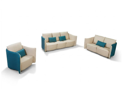 Sofa trzyosobowa w stylu włoskim 3 miejsce do siedzenia Nowoczesna sofa skórzana sofa kanapa
