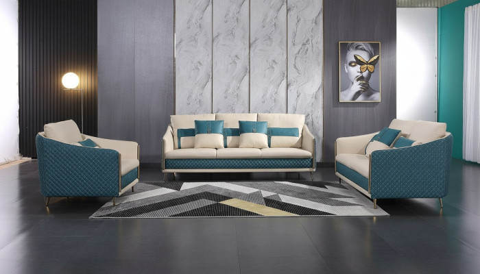 Designerski Zestaw sofowy Sofa Podkładka Obcios Sofy Ekskluzywna skórzana kanapa