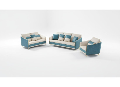 Designerski Zestaw sofowy Sofa Podkładka Obcios Sofy Ekskluzywna skórzana kanapa