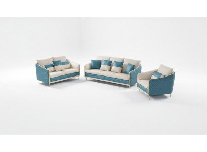 Designerski Zestaw sofowy Sofa Podkładka Obcios Sofy Ekskluzywna skórzana kanapa
