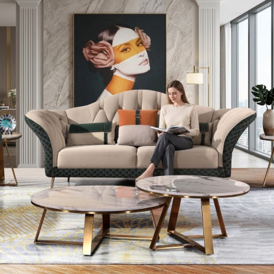Zestaw sofowy designerska sofa skórzana sofa 321 miejsce do siedzenia Nowoczesna sofa