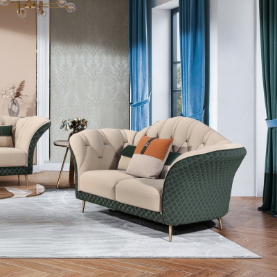 Sofa Trzyosobowa Meble W Stylu Włoskim 3 miejsce do siedzenia Nowoczesna Sofa Skórzana Sofa Kanapa