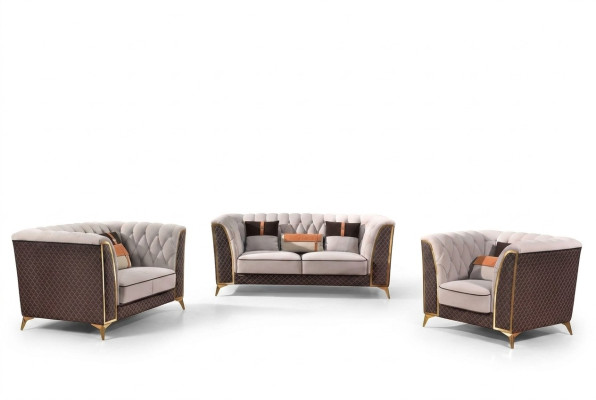 Skórzana sofa designerska sofa Zestaw sofowy 321 miejsce do siedzenia Nowoczesna sofa Żywy krajobraz New