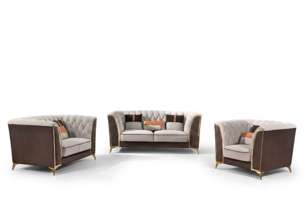 Sofa trzyosobowa 3 miejsce do siedzenia Designerska skórzana sofa trzyosobowa Meble w stylu włoskim