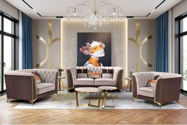 Zestaw sofowy 321 miejsce do siedzenia Sofa skórzana Sofa nowoczesna Sofa designerska Nowość