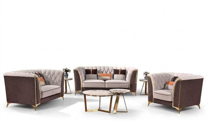 Zestaw sofowy 321 miejsce do siedzenia Sofa skórzana Sofa nowoczesna Sofa designerska Nowość